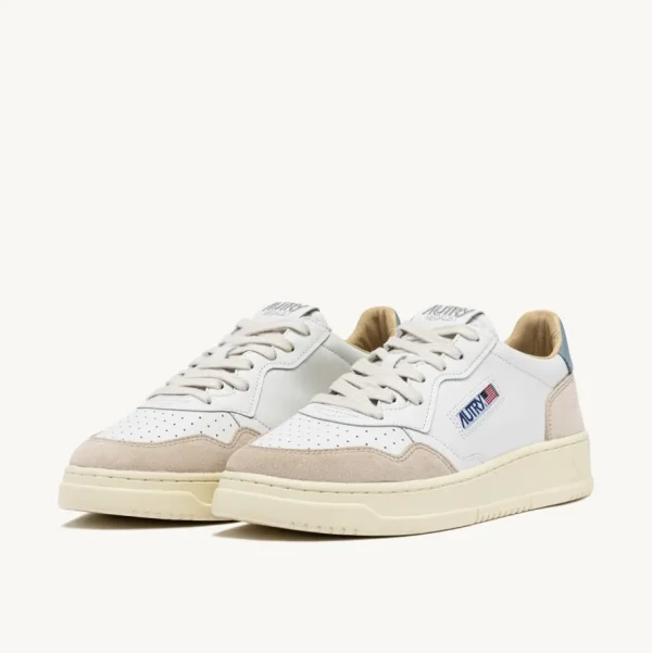 Uomo Autry Uomo | – Medalist Low in Pelle e Suede Bianco Silver Blue