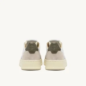Uomo Autry Uomo | – Medalist Low in Pelle e Suede Bianco Covert Green