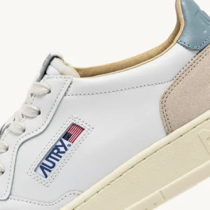 Uomo Autry Uomo | – Medalist Low in Pelle e Suede Bianco Silver Blue
