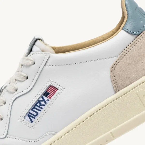 Uomo Autry Uomo | – Medalist Low in Pelle e Suede Bianco Silver Blue
