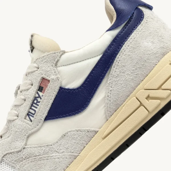 Uomo Autry Uomo | – Reelwind Low in Nylon e Suede Bianco Limoges
