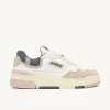 Donna Autry Donna | – Sneaker CLC Low in Pelle e Suede Bianca Peach Whip