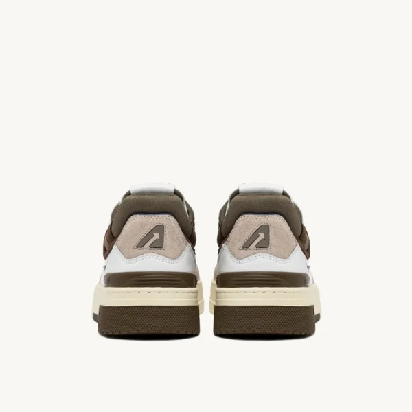Uomo Autry Uomo | – Sneaker CLC Low in Pelle e Suede Bianca Covert Green