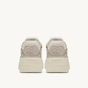 Donna Autry Donna | – Sneaker CLC Low in Pelle Bianca Platino