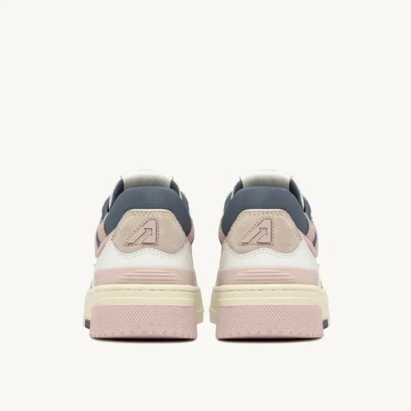 Donna Autry Donna | – Sneaker CLC Low in Pelle e Suede Bianca Peach Whip