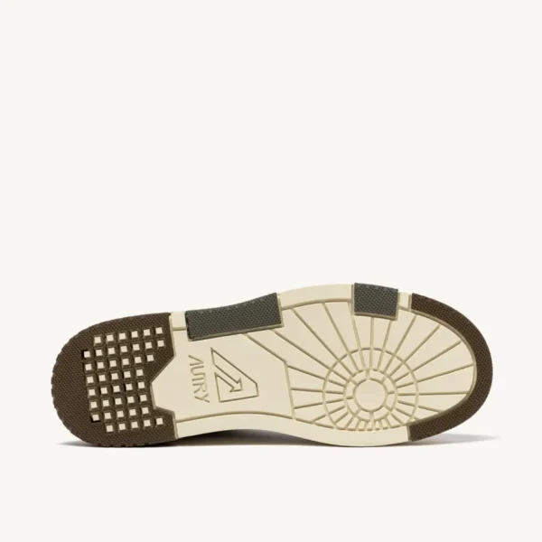 Uomo Autry Uomo | – Sneaker CLC Low in Pelle e Suede Bianca Covert Green