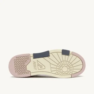 Donna Autry Donna | – Sneaker CLC Low in Pelle e Suede Bianca Peach Whip
