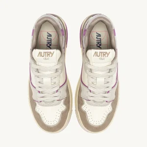 Donna Autry Donna | – Sneaker CLC Low in Suede Nabuk Fucsia Tobacco