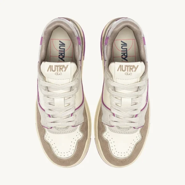 Donna Autry Donna | – Sneaker CLC Low in Suede Nabuk Fucsia Tobacco