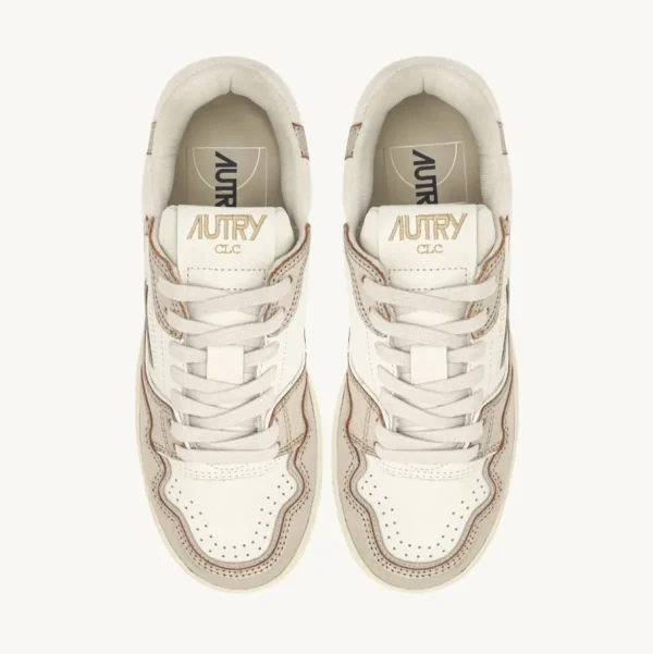 Donna Autry Donna | – Sneaker CLC Low in Pelle Bianca Platino