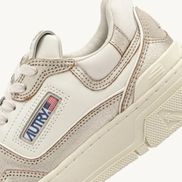 Donna Autry Donna | – Sneaker CLC Low in Pelle Bianca Platino
