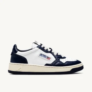 Uomo Autry Uomo | – Sneaker Medalist Low in Pelle Bicolore Bianco Blu