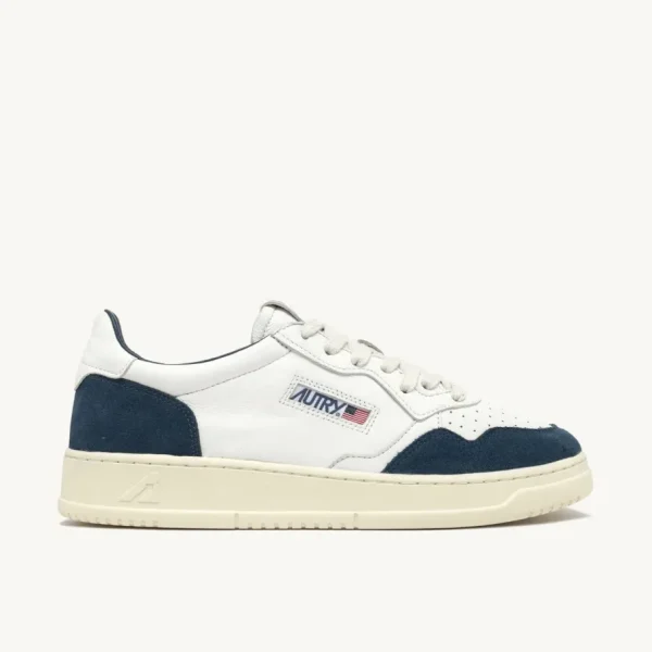 Uomo Autry Uomo | – Sneaker Medalist Low in Pelle e Suede Bianca Capri