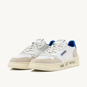 Uomo Autry Uomo | – Sneaker Medalist Low in Pelle Bianca e Suede Lettering