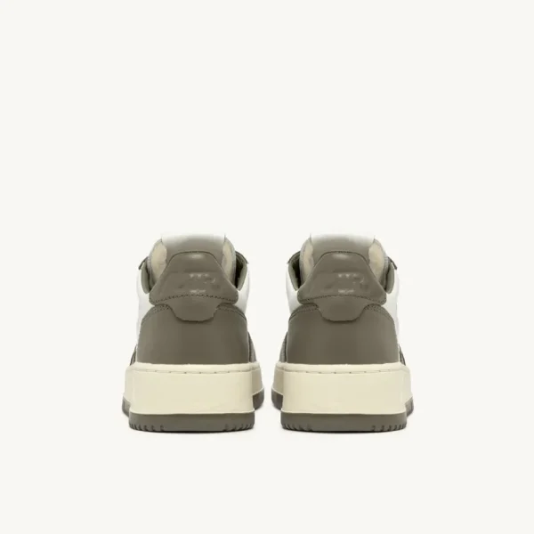 Donna Autry Donna | – Sneaker Medalist Low in Pelle Bianca Verde Militare