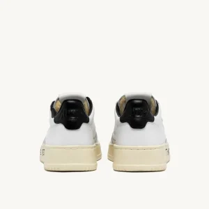 Donna Autry Donna | – Sneaker Medalist Low in Pelle Bianca Nera con Lettering