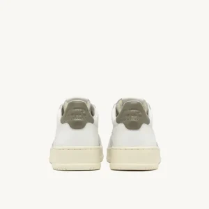 Uomo Autry Uomo | – Sneaker Medalist Low in Pelle Bianca e Covert Green