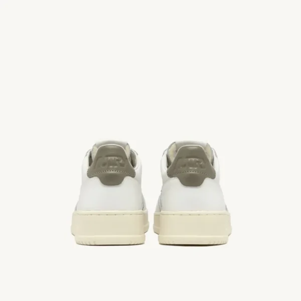 Uomo Autry Uomo | – Sneaker Medalist Low in Pelle Bianca e Covert Green