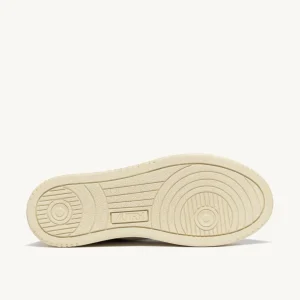 Donna Autry Donna | – Sneaker Medalist Low in Pelle Bianca Nera con Lettering