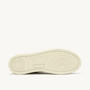 Uomo Autry Uomo | – Sneaker Medalist Low in Pelle Bianca e Covert Green