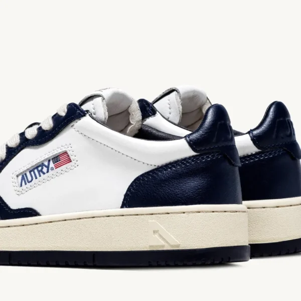Uomo Autry Uomo | – Sneaker Medalist Low in Pelle Bicolore Bianco Blu