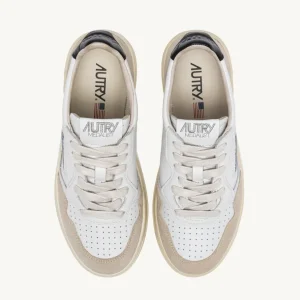 Donna Autry Donna | – Sneaker Medalist Low in Pelle Suede Bianca Nera