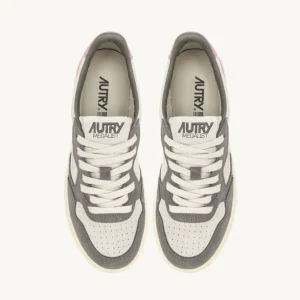 Donna Autry Donna | – Sneaker Medalist Low in Suede Grigio Rosa