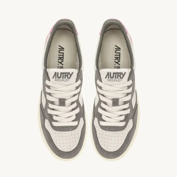 Donna Autry Donna | – Sneaker Medalist Low in Suede Grigio Rosa