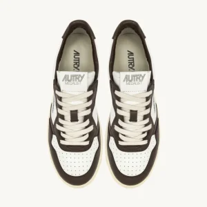 Uomo Autry Uomo | – Sneaker Medalist Low Bicolore in Pelle Bianca Chestnut