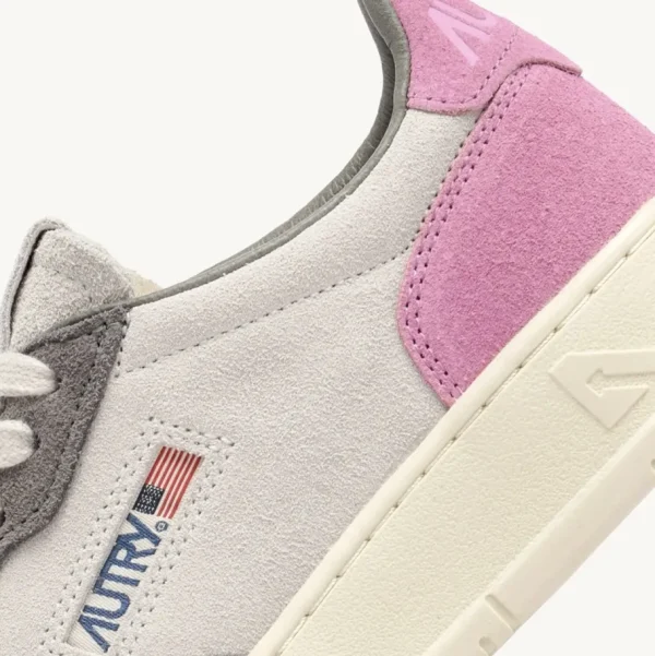 Donna Autry Donna | – Sneaker Medalist Low in Suede Grigio Rosa