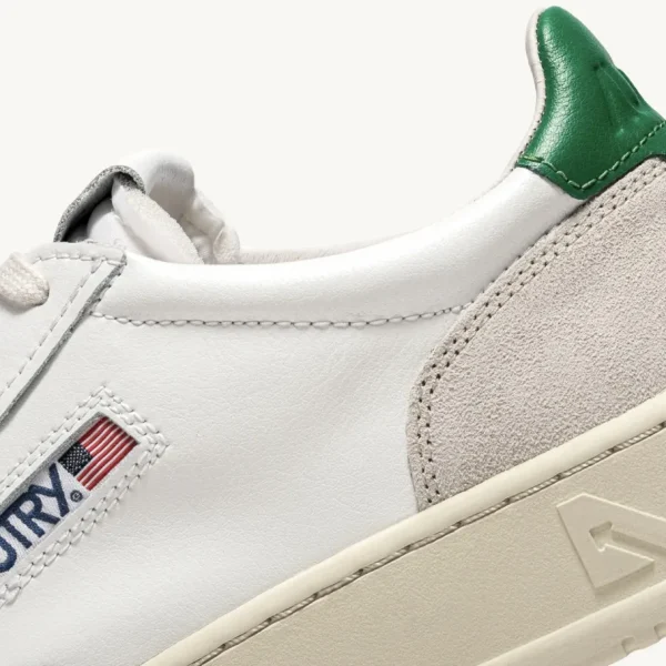 Uomo Autry Uomo | – Sneaker Medalist Low in Pelle Bianca Verde