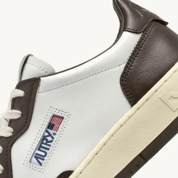 Uomo Autry Uomo | – Sneaker Medalist Low Bicolore in Pelle Bianca Chestnut