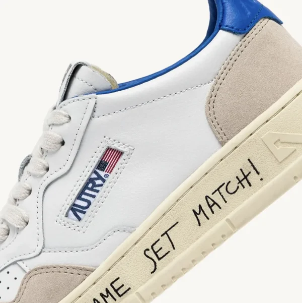 Uomo Autry Uomo | – Sneaker Medalist Low in Pelle Bianca e Suede Lettering