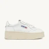 Donna Autry Donna | – Sneaker Medalist Platform in Pelle Bianca