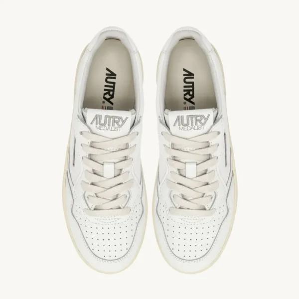 Donna Autry Donna | – Sneaker Medalist Platform in Pelle Bianca
