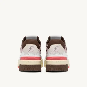 Donna Autry Donna | Sneaker CLC in Pelle Bianca Marrone e Rosa