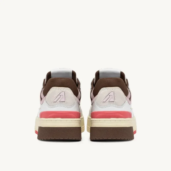 Donna Autry Donna | Sneaker CLC in Pelle Bianca Marrone e Rosa