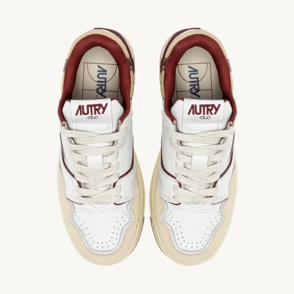 Donna Autry Donna | Sneaker CLC in Pelle Bianca Rossa Grigia