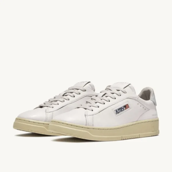 Uomo Autry Uomo | Sneaker Dallas in Pelle di Capra e Nabuk Bianco