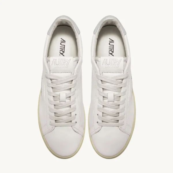 Uomo Autry Uomo | Sneaker Dallas in Pelle di Capra e Nabuk Bianco