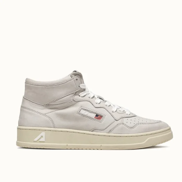 Uomo Autry Uomo | Sneaker Mid Nabuk Bianco