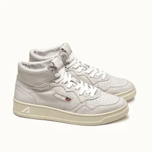 Uomo Autry Uomo | Sneaker Mid Nabuk Bianco