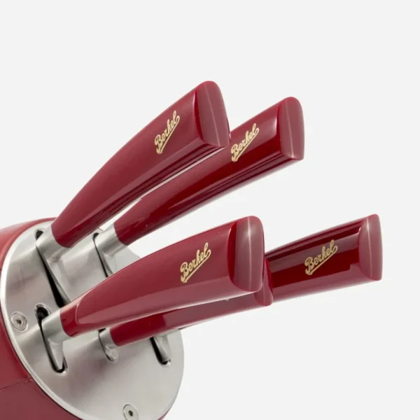 Berkel Tavola E Cucina | Coltelleria | – Ceppo Sense Rosso + Set Coltelli Elegance Red