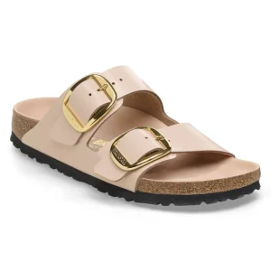Donna Birkenstock Donna | – Arizona Big Buckle Shine New Beige, Natural Leather