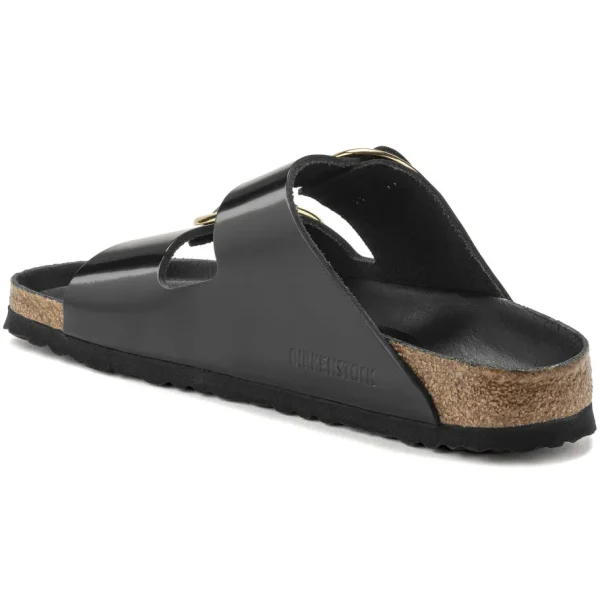 Donna Birkenstock Donna | – Arizona Big Buckle Shine Black, Natural Leather