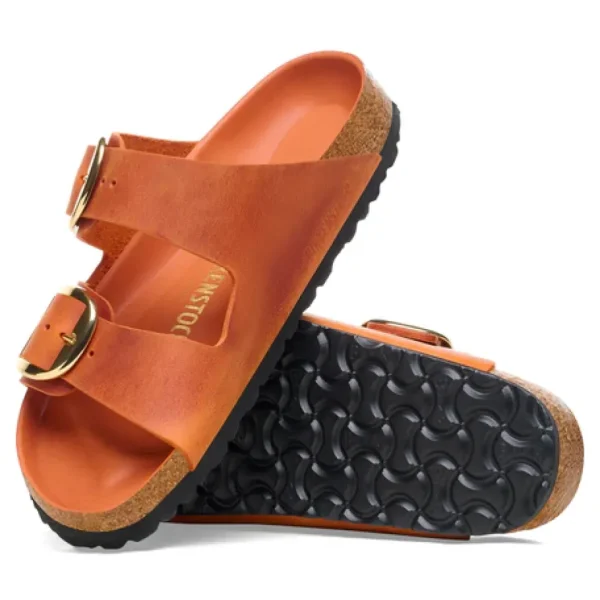 Donna Birkenstock Donna | – Arizona Big Buckle Burnt Orange, Oiled Leather