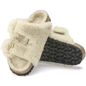 Donna Birkenstock Donna | – Arizona Big Buckle Shearling Teddy Eggshell