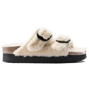 Donna Birkenstock Donna | – Arizona Big Buckle Shearling Teddy Eggshell