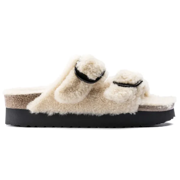 Donna Birkenstock Donna | – Arizona Big Buckle Shearling Teddy Eggshell