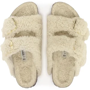Donna Birkenstock Donna | – Arizona Big Buckle Shearling Teddy Eggshell